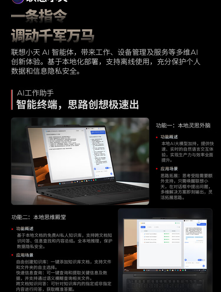 联想ThinkPad X1 Carbon AI 商用笔记本
