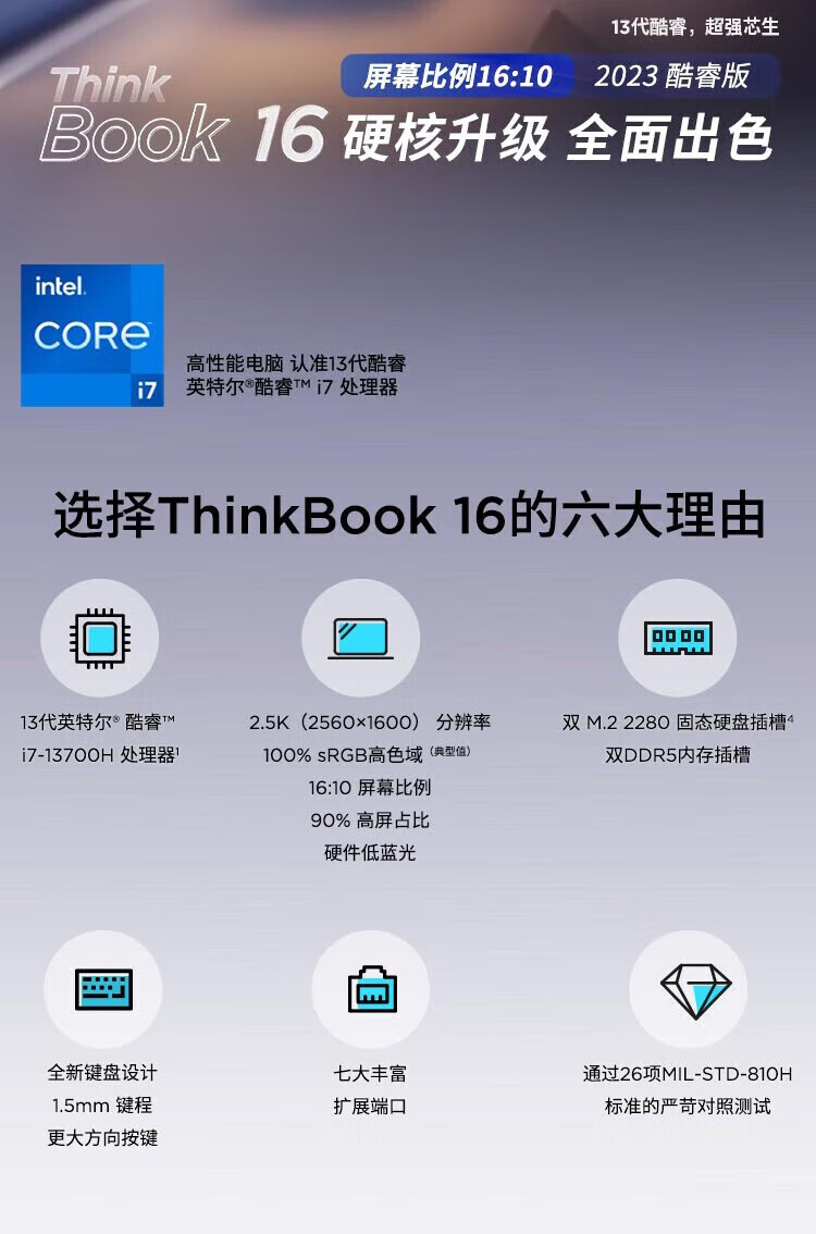 联想ThinkBook 16+ 酷睿Ultra 商用笔记本